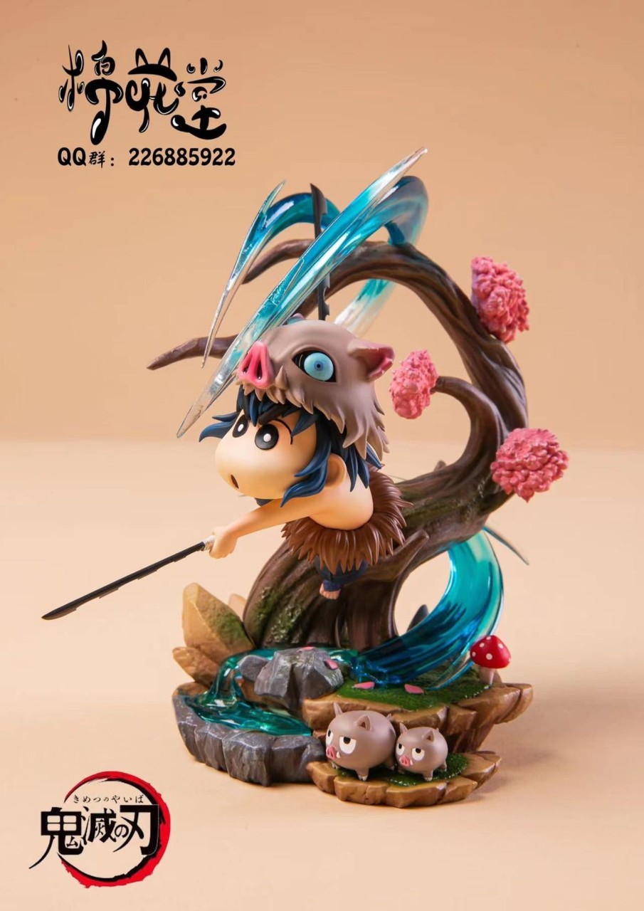 Statues/Figures COTTON CANDY STUDIO Demon Slayer | Cotton Candy Studio Demon Slayer: Shin-Chan Series Inosuke [In Stock