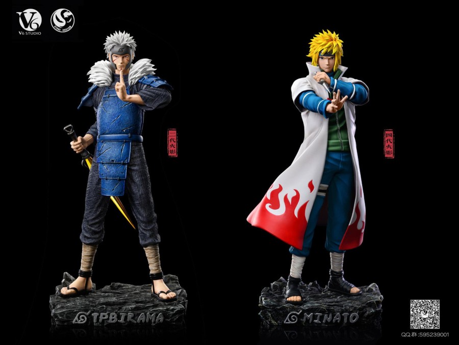 Statues/Figures V6 x STONE CUSTOM STUDIO Naruto | V6 X Stone Custom Studio Naruto: Hokage Series 2. Tobirama And 4. Mi