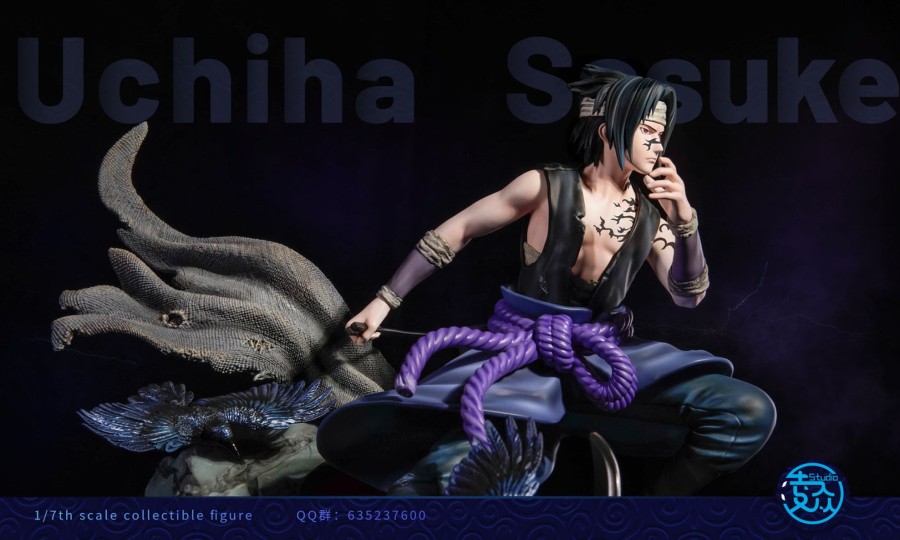 Statues/Figures LING ZHONG STUDIO Naruto | Ling Zhong Studio Naruto: Classic Battle Series, Sasuke Uchiha [Sold